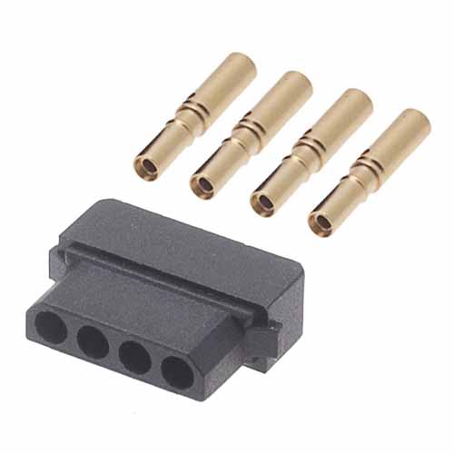 B5740-104-F-C-2 - 4 Pos. Female SIL 24-28AWG Cable Conn. Kit, for Latches (BS Release)