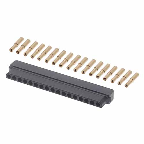 B5740-117-F-D-2 - 17 Pos. Female SIL 22AWG Cable Conn. Kit, for Latches (BS Release)