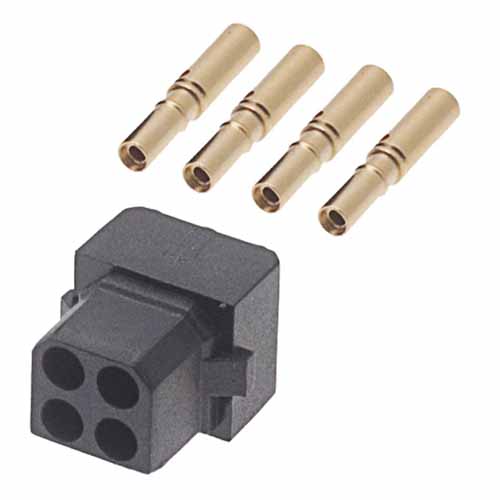 B5740-204-F-C-2 - 2+2 Pos. Female DIL 24-28AWG Cable Conn. Kit, for Latches (BS Release)