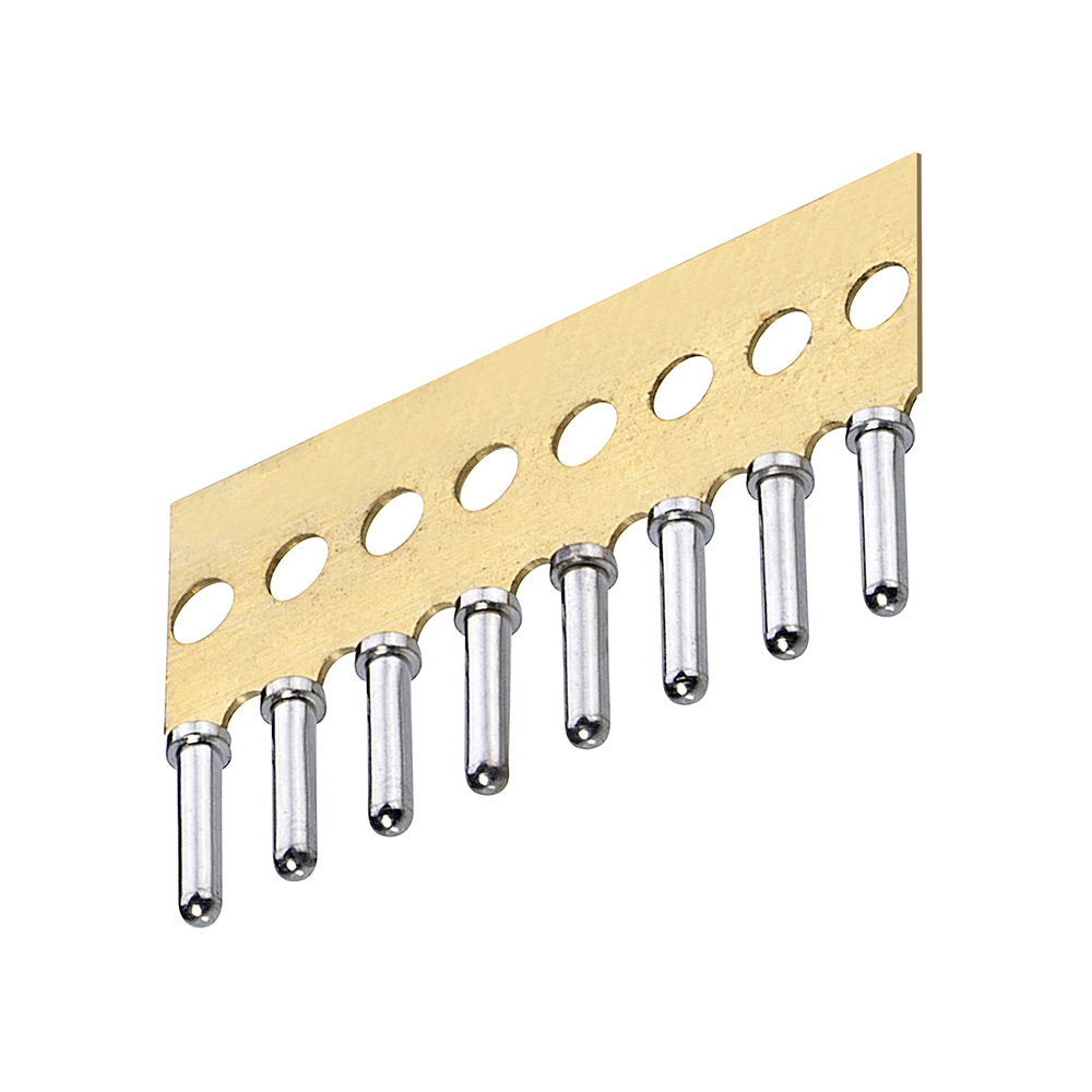 D01-9820801 - Female Vertical Throughboard Ø0.50mm Contact, 8 per carrier