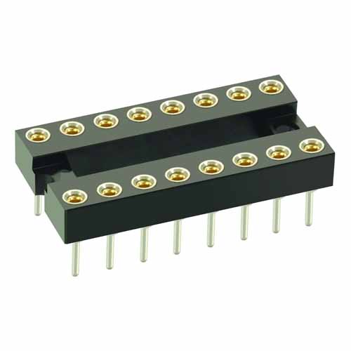 D2824-42 - 12+12 Pos. Female DIL Vertical Throughboard IC Socket