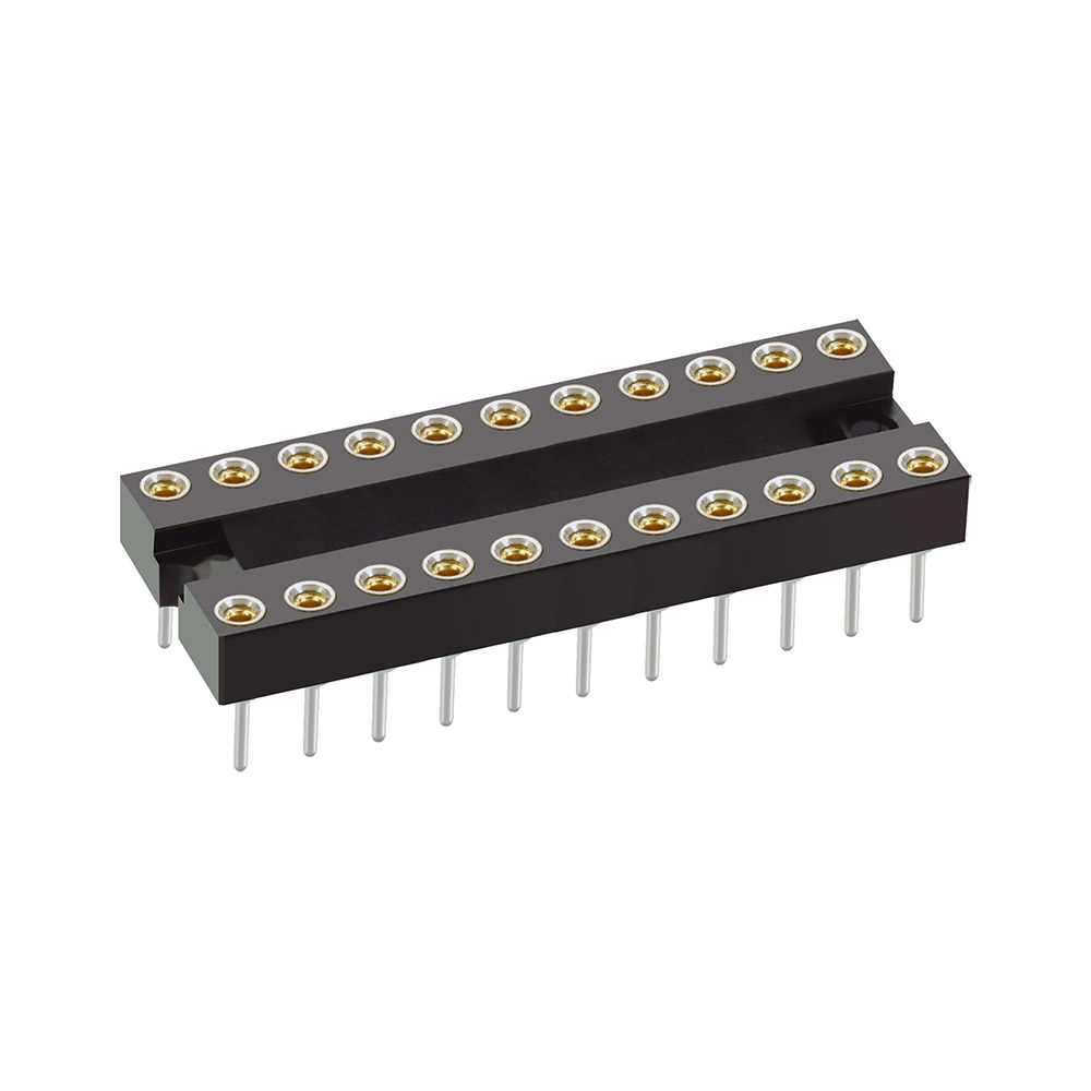 D2922-42 - 11+11 Pos. Female DIL Vertical Throughboard IC Socket