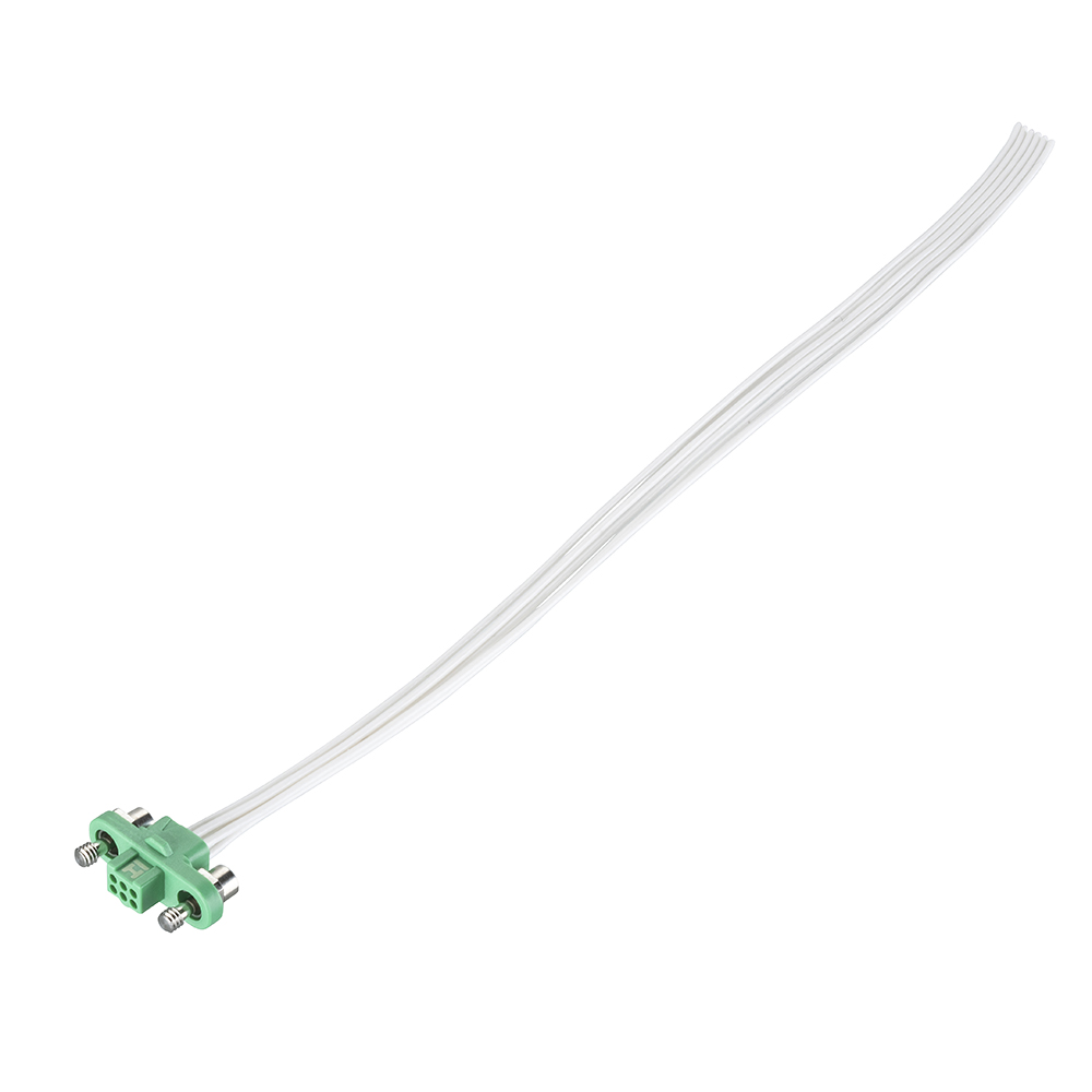 G125-FC10605F1-0150L - 3+3 Pos. Female DIL 26 AWG Cable Assembly, 150mm, single-end, Screw-Lok