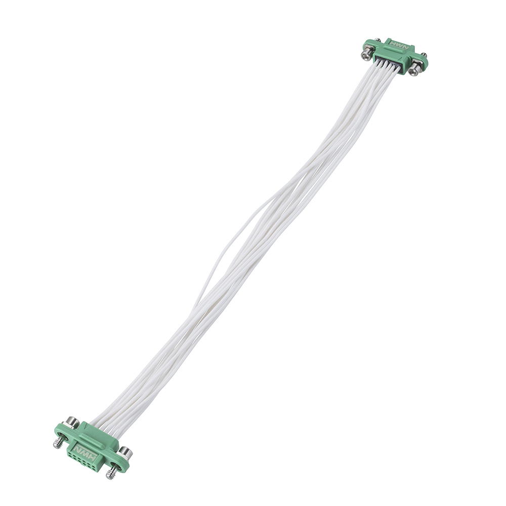 G125-FC11205F1-0150F1 - 6+6 Pos. Female DIL 26AWG Cable Assembly, 150mm, double-end, Screw-Lok