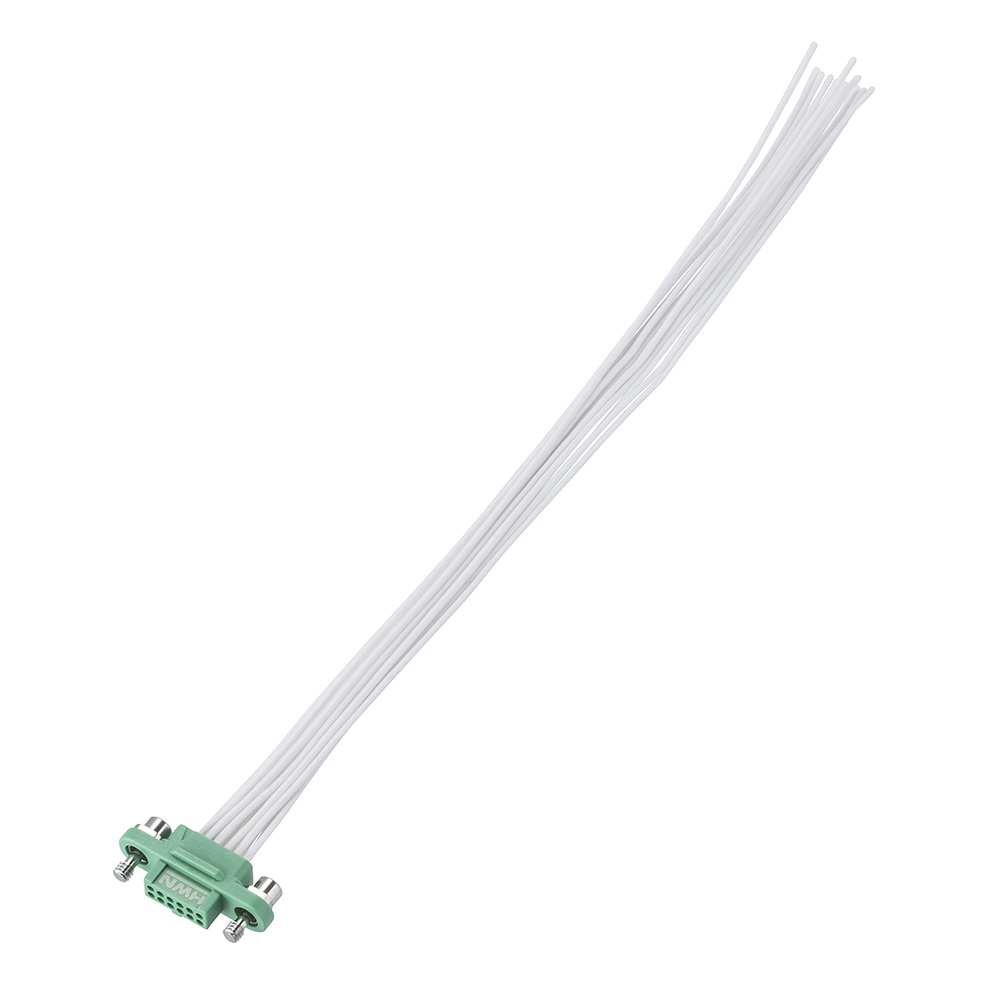G125-FC11205F1-0150L - 6+6 Pos. Female DIL 26AWG Cable Assembly, 150mm, single-end, Screw-Lok