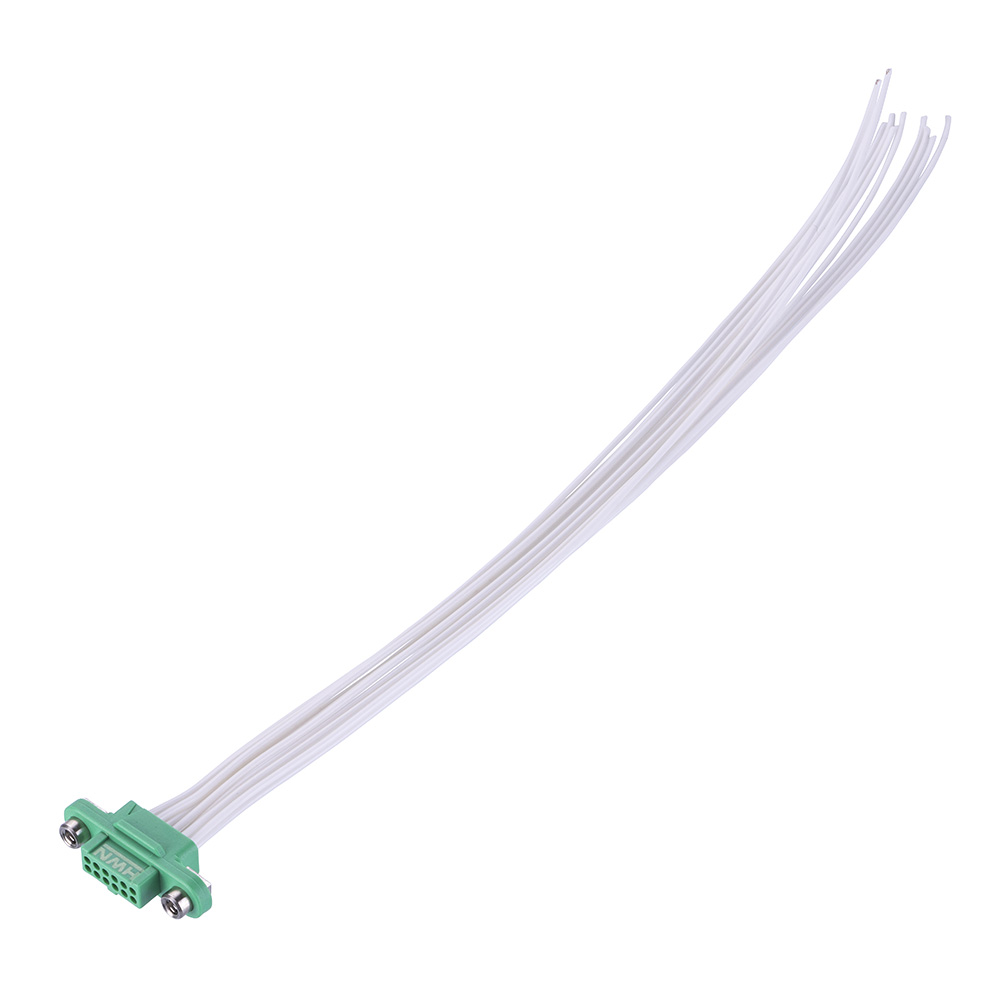 G125-FC11205F2-XXXXL - 6+6 Pos. Female DIL 26AWG Cable Assembly, single-end, Screw-Lok Reverse Fix
