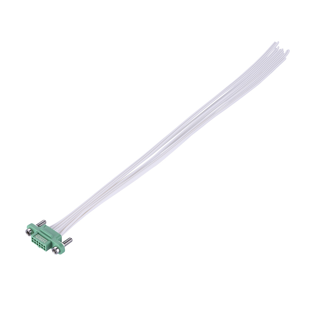 G125-FC11005F3-XXXXL - 5+5 Pos. Female DIL 26AWG Cable Assembly, single-end, Screw-Lok Reverse Fix Panel Mount