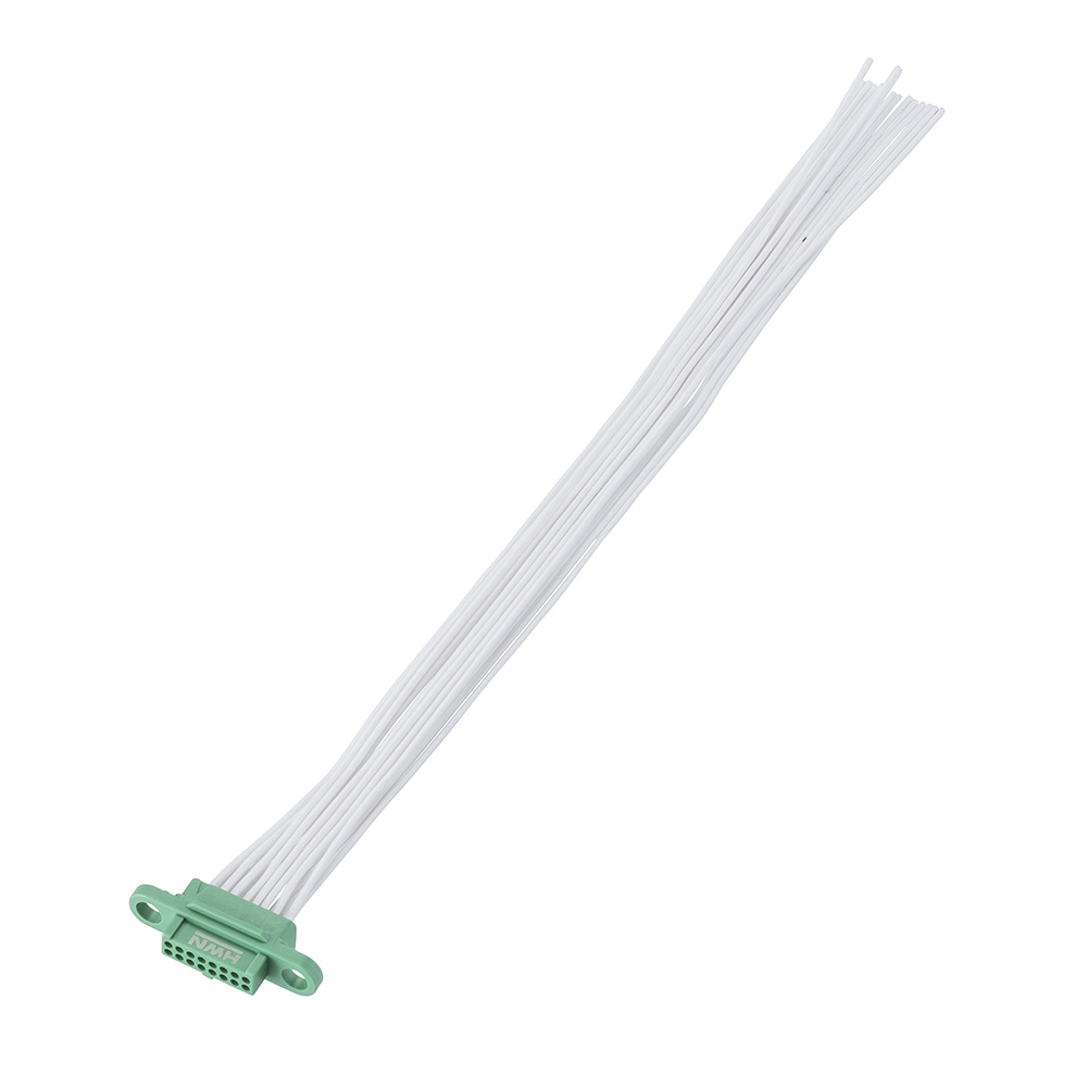 G125-FC21605F0-0450L - 8+8 Pos. Female DIL 28 AWG Cable Assembly, 450mm, single-end, no Screw-Lok