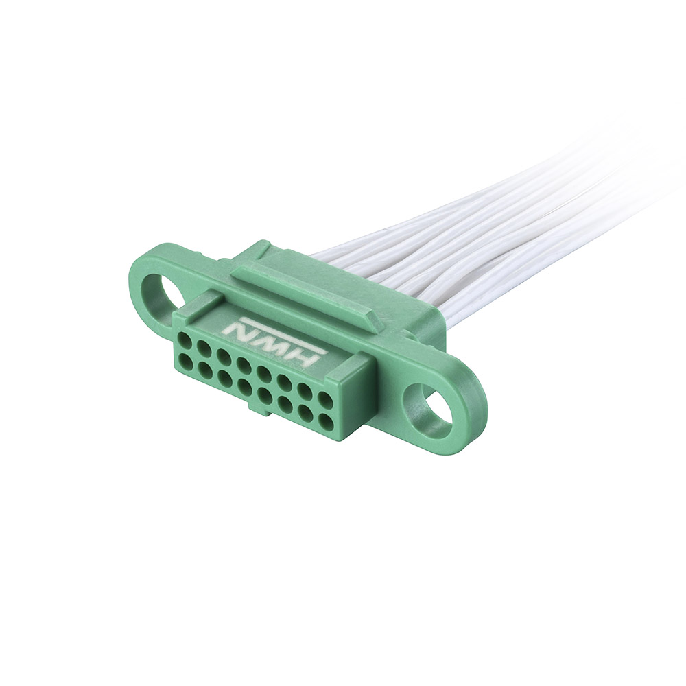 G125-FC11605F0-XXXXL - 8+8 Pos. Female DIL 26AWG Cable Assembly, single-end, no Screw-Lok