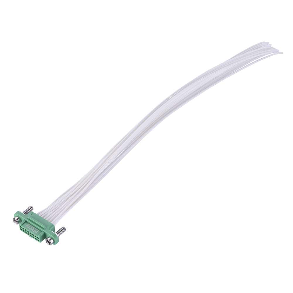G125-FC11605F3-XXXXL - 8+8 Pos. Female DIL 26AWG Cable Assembly, single-end, Screw-Lok Reverse Fix Panel Mount