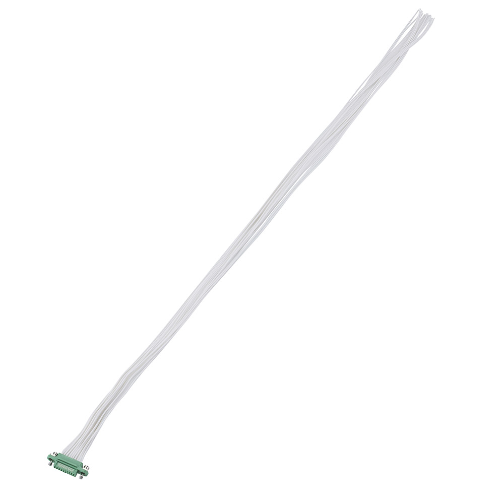 G125-FC22005F1-0450L - 10+10 Pos. Female DIL 28 AWG Cable Assembly, 450mm, single-end, Screw-Lok