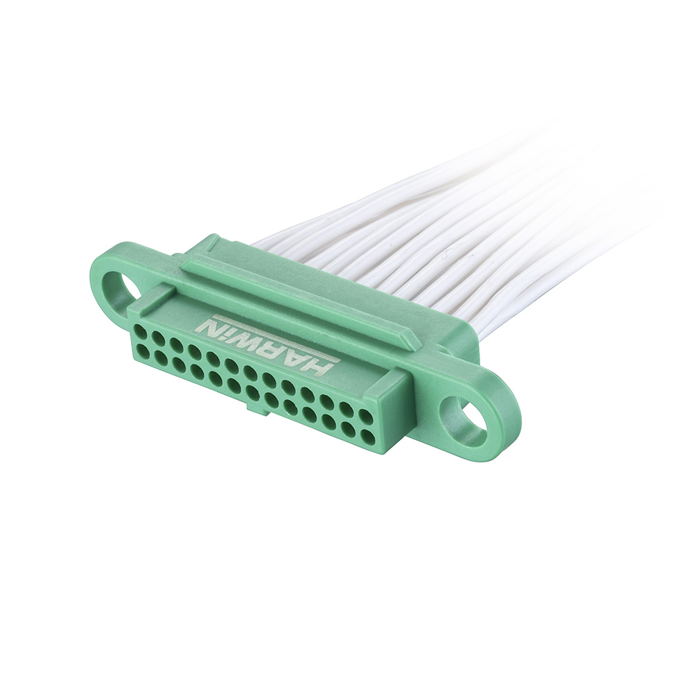 G125-FC22605F0-XXXXL - 13+13 Pos. Female DIL 28AWG Cable Assembly, single-end, no Screw-Lok