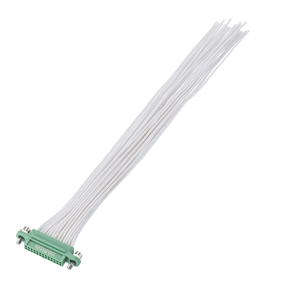 G125-FC22605F1-0150L - 13+13 Pos. Female DIL 28 AWG Cable Assembly, 150mm, single-end, Screw-Lok