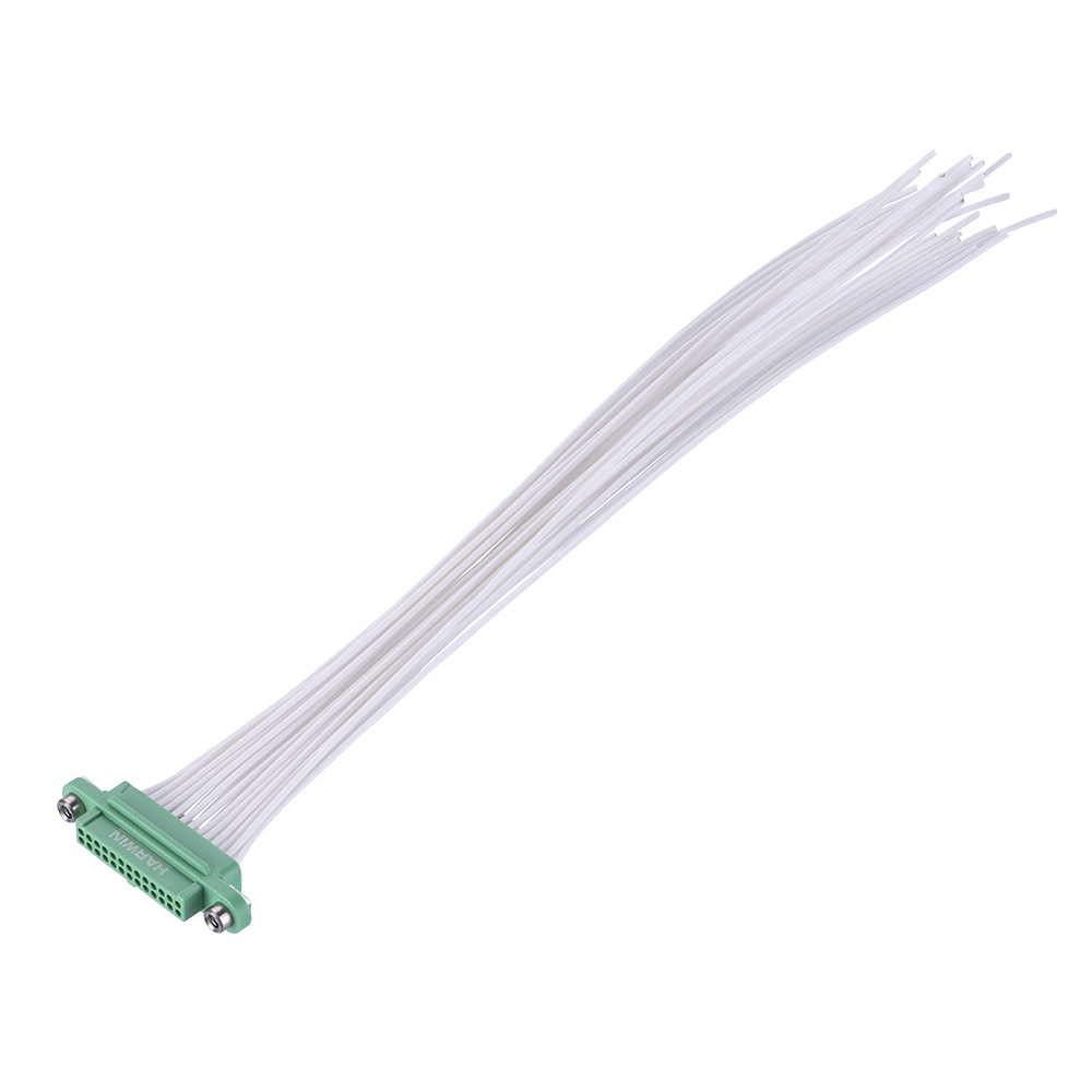 G125-FC23468F2-XXXXL - 17+17 Pos. Female DIL 28AWG Cable Assembly, single-end, Screw-Lok Reverse Fix