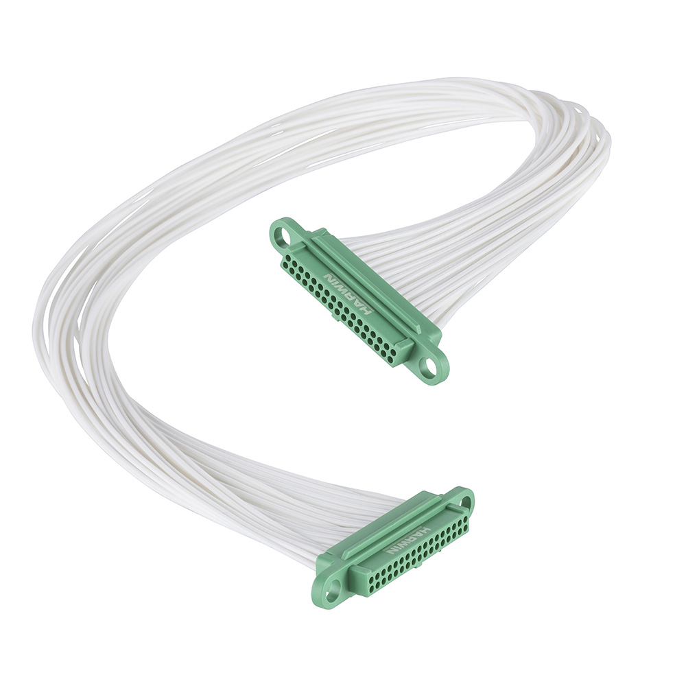 G125-FC13405F0-XXXXF0 - 17+17 Pos. Female DIL 26AWG Cable Assembly, double-end, no Screw-Lok