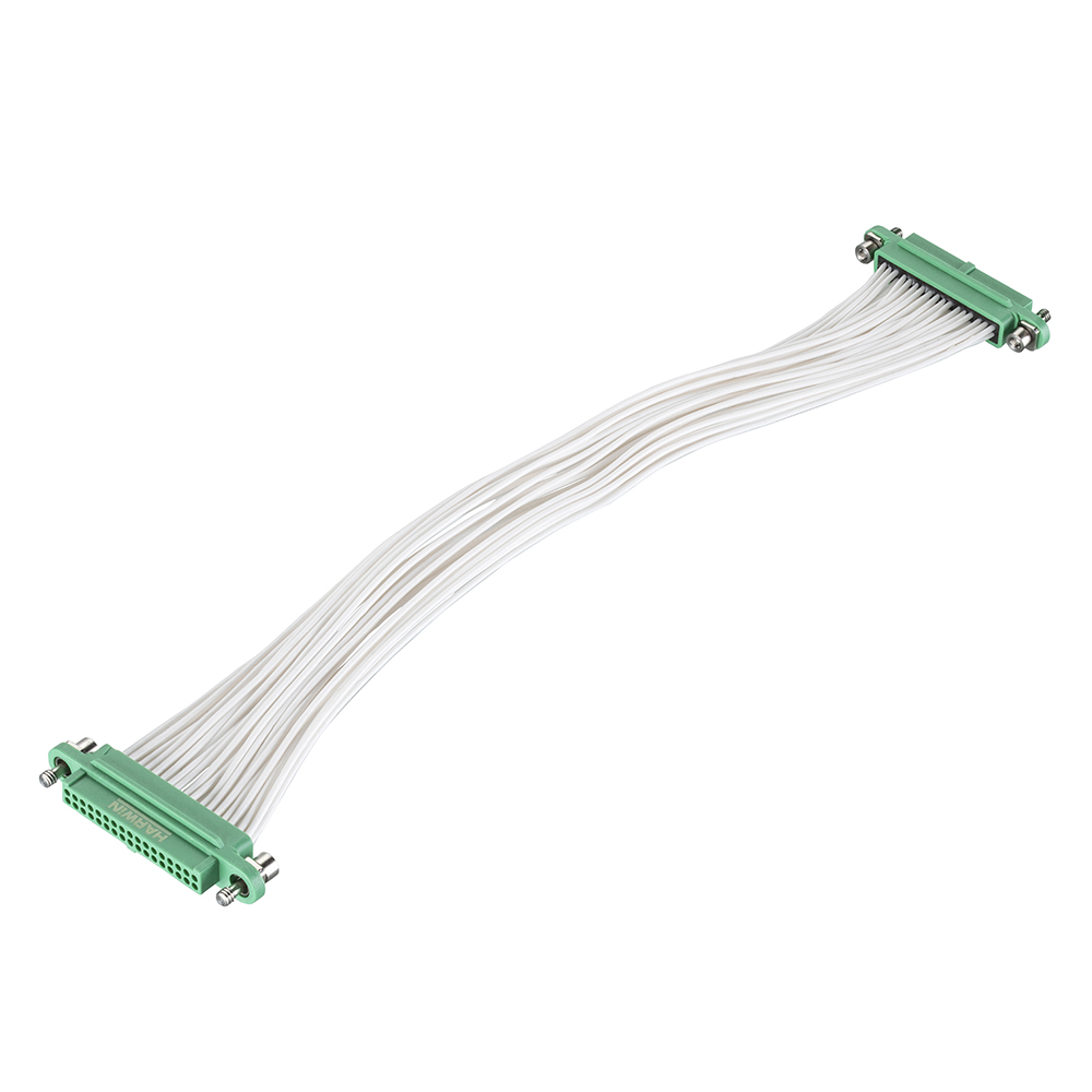 G125-FC13405F1-0150F1 - 17+17 Pos. Female DIL 26AWG Cable Assembly, 150mm, double-end, Screw-Lok