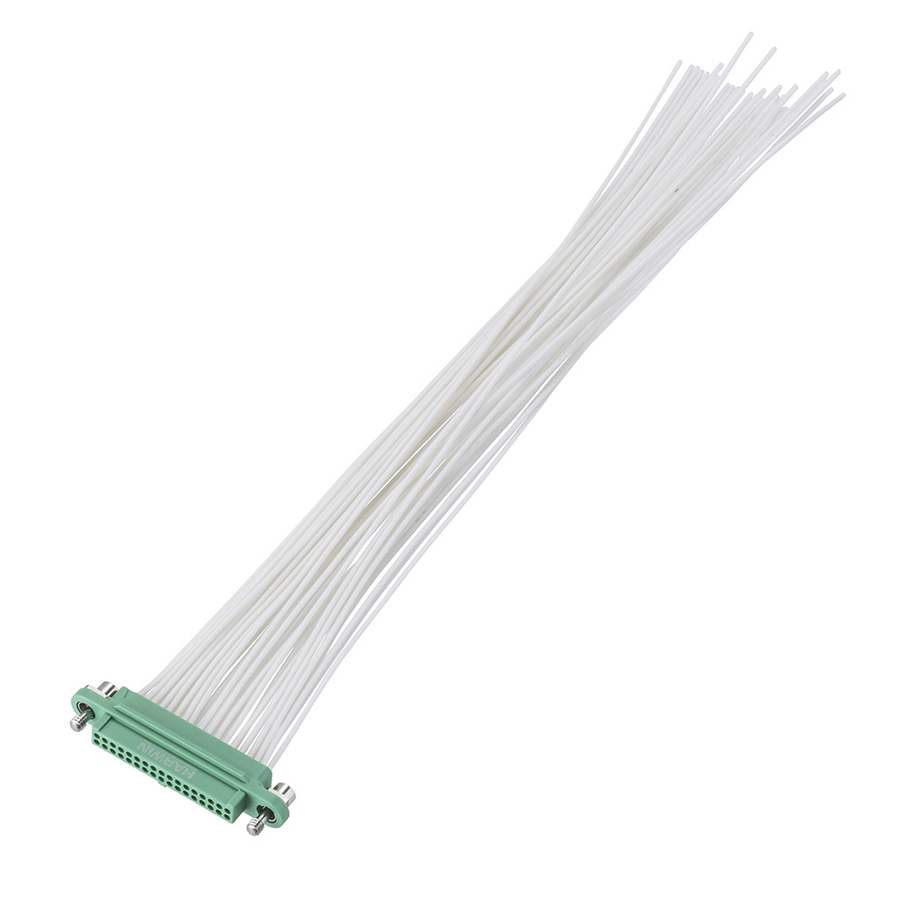 G125-FC23405F1-0150L - 17+17 Pos. Female DIL 28 AWG Cable Assembly, 150mm, single-end, Screw-Lok