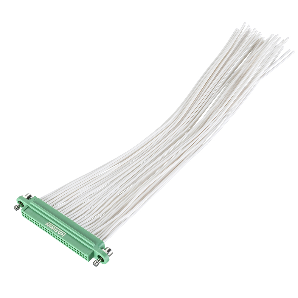 G125-FC15005F1-0150L - 25+25 Pos. Female DIL 26AWG Cable Assembly, 150mm, single-end, Screw-Lok
