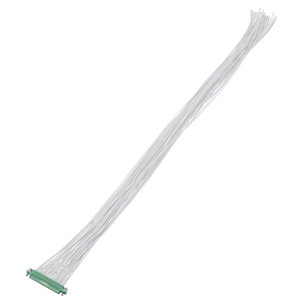 G125-FC15005F1-XXXXL - 25+25 Pos. Female DIL 26 AWG Cable Assembly, single-end, Screw-Lok