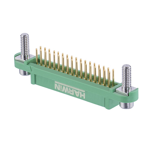 G125-FV13405F3R - 17+17 Pos. Female DIL Vertical Throughboard Conn. Screw-Lok Reverse Fix Board Mount (T+R)