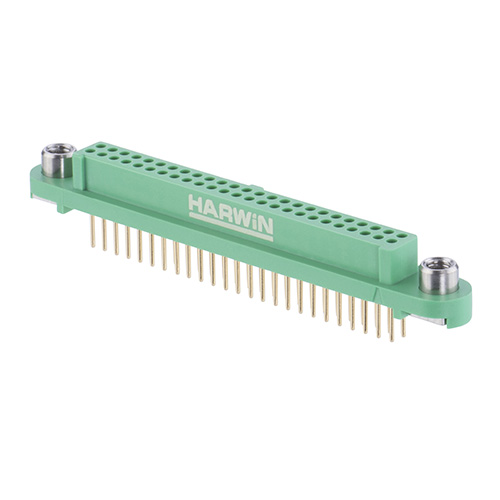 G125-FV15005F2R - 25+25 Pos. Female DIL Vertical Throughboard Conn. Screw-Lok Reverse Fix (T+R)