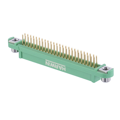 G125-FV15005F2P - 25+25 Pos. Female DIL Vertical Throughboard Conn. Screw-Lok Reverse Fix