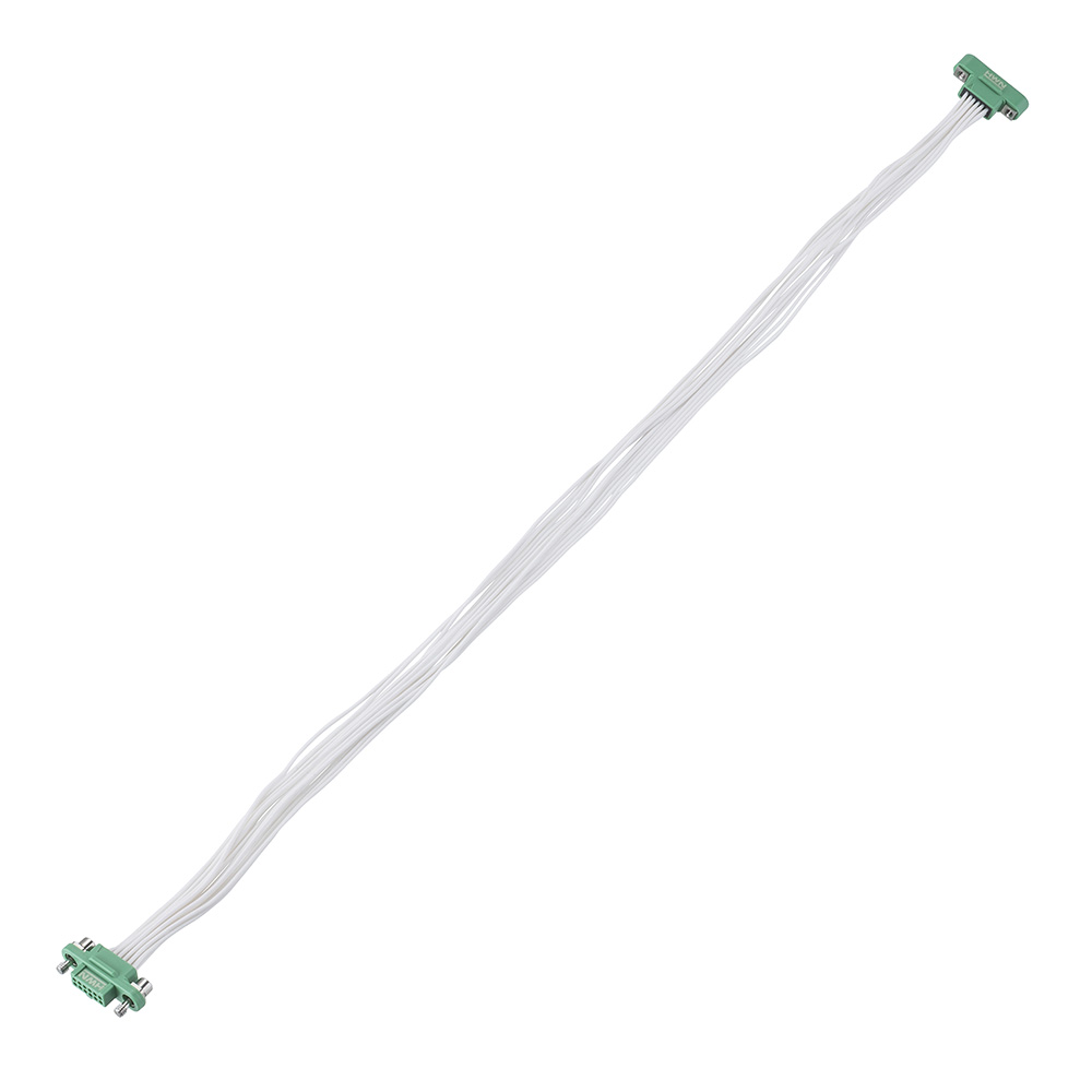 G125-MC21205M1-XXXXF1 - 6+6 Pos. Male-Female DIL 28 AWG Cable Assembly, Screw-Lok