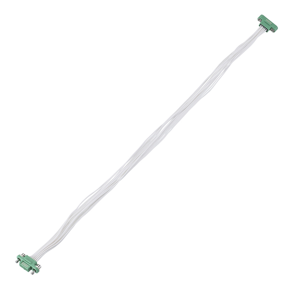 G125-MC11205M1-0300F1 - 6+6 Pos. Male-Female DIL 26 AWG Cable Assembly, 300mm, Screw-Lok