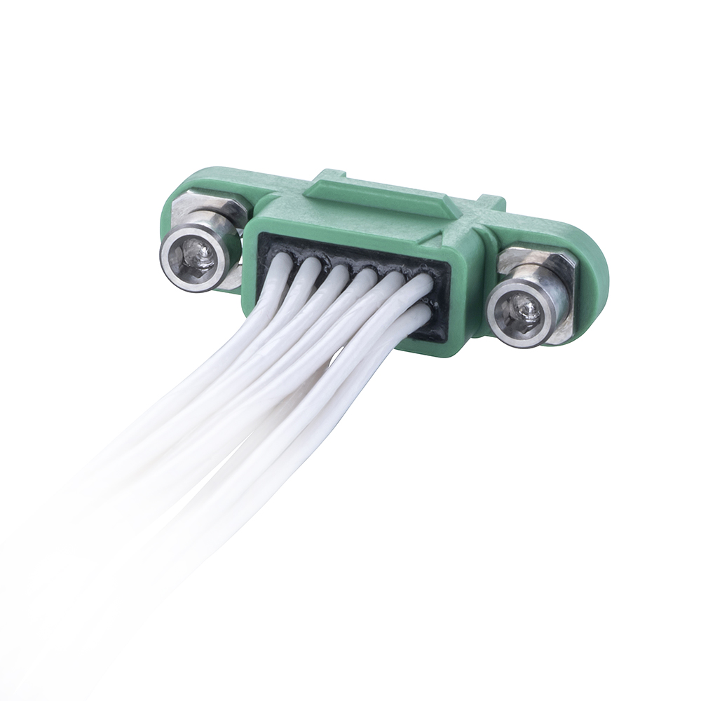G125-MC11205M1-0150F1 - 6+6 Pos. Male DIL 26AWG Cable Assembly, 150mm, Female 2nd end, Screw-Lok