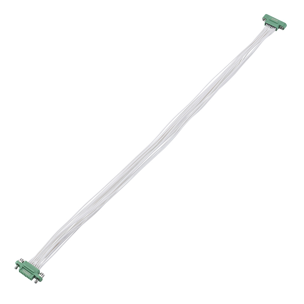 G125-MC21605M1-XXXXF1 - 8+8 Pos. Male-Female DIL 28AWG Cable Assembly, Screw-Lok