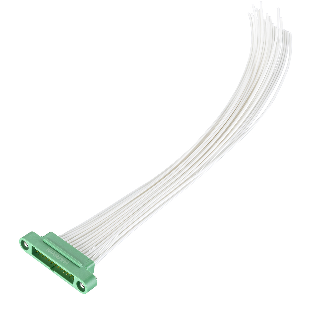 G125-MC12605M1-0150L - 13+13 Pos. Male DIL 26AWG Cable Assembly, 150mm, single-end, Screw-Lok