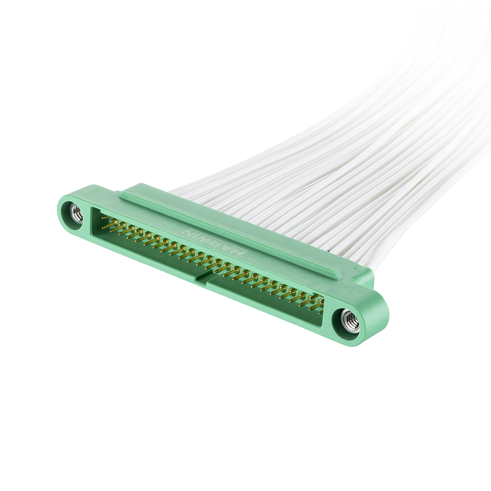 G125-MC15005M1-0450L - 25+25 Pos. Male DIL 26AWG Cable Assembly, 450mm, single-end, Screw-Lok