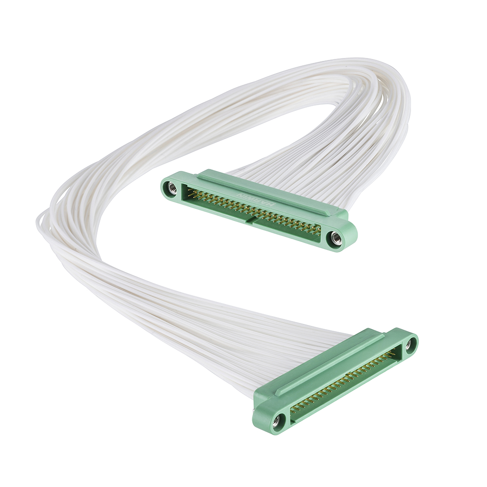 G125-MC25005M1-0300M1 - 25+25 Pos. Male DIL 28 AWG Cable Assembly, 300mm, double-end, Screw-Lok