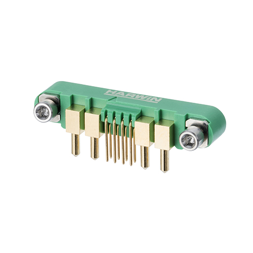 G125-MH10805M3-2AD2ADP - 8+4 Pos. Male Horizontal Throughboard Conn. Screw-Lok Reverse Fix