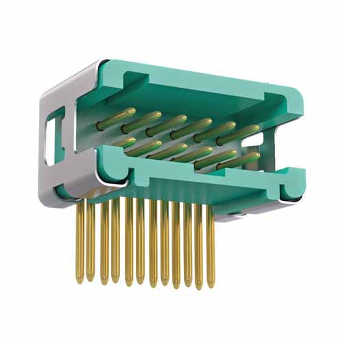G125-MH11205L7P - 6+6 Pos. Male DIL Horizontal Throughboard Conn. no Latches