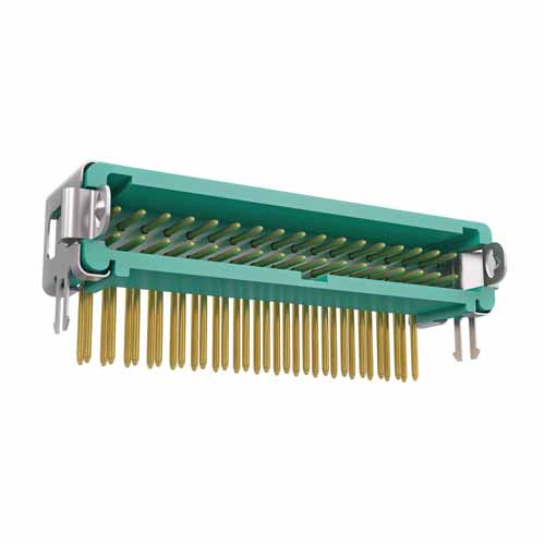 G125-MH13405L1P - 17+17 Pos. Male DIL Horizontal Throughboard Conn. Latches