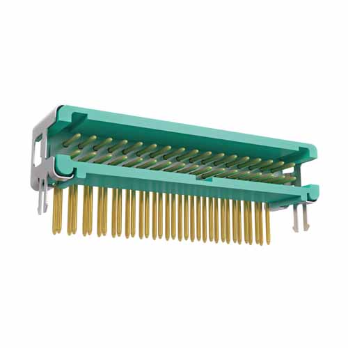 G125-MH13405L5P - 17+17 Pos. Male DIL Horizontal Throughboard Conn. no Latches