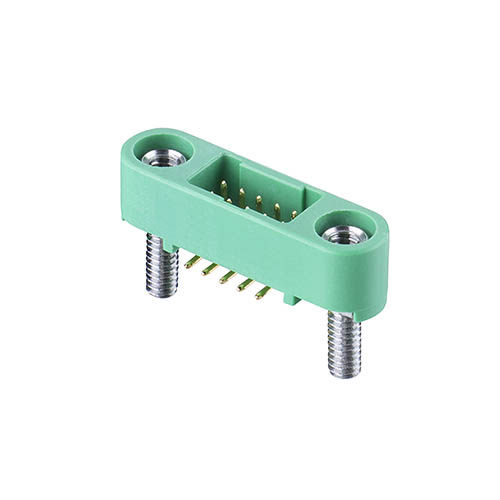 G125-MS11005M2R - 5+5 Pos. Male DIL Vertical SMT Conn. Screw-Lok Board Mount (T+R)