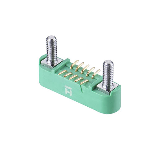 G125-MS11005M2R - 5+5 Pos. Male DIL Vertical SMT Conn. Screw-Lok Board Mount (T+R)