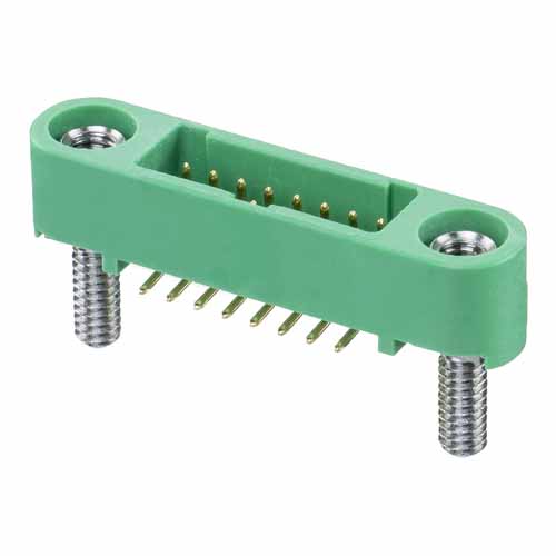 G125-MS11605M2P - 8+8 Pos. Male DIL Vertical SMT Conn. Screw-Lok Board Mount