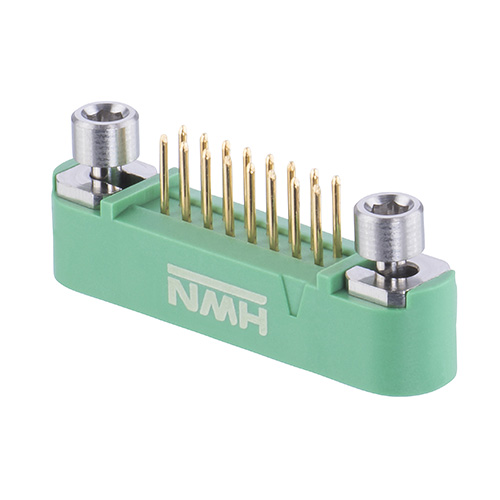 G125-MV11605M3R - 8+8 Pos. Male DIL Vertical Throughboard Conn. Screw-Lok Reverse Fix (T+R)