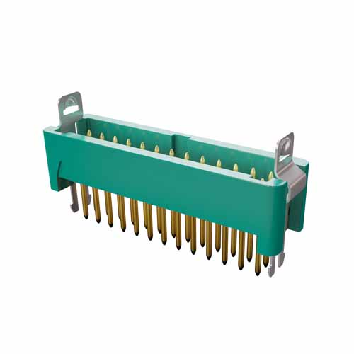 G125-MV12605L1R - 13+13 Pos. Male DIL Vertical Throughboard Conn. Latches (T+R)