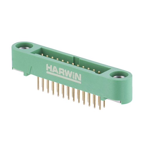 G125-MV12605M1P - 13+13 Pos. Male DIL Vertical Throughboard Conn. Screw-Lok