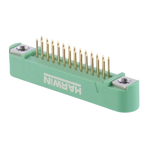 G125-MV12605M1R - 13+13 Pos. Male DIL Vertical Throughboard Conn. Screw-Lok (T+R)