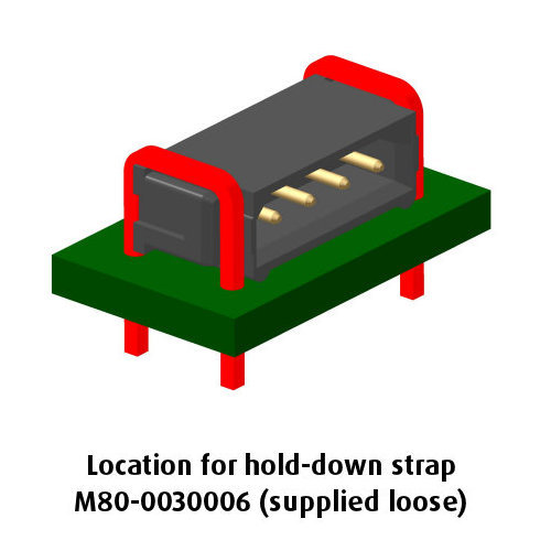 M80-8780722 - 7 Pos. Male SIL Horizontal Throughboard Conn. No Latches