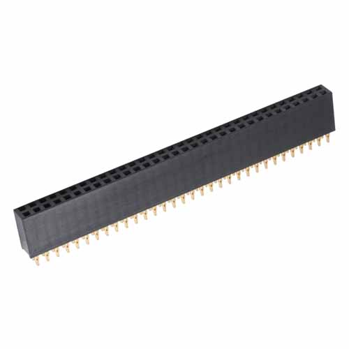 M20-6163205 - 32+32 Pos. Female DIL Vertical Throughboard Conn. Press-fit