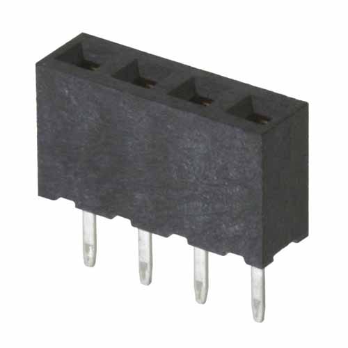 M22-7130442 - 4 Pos. Female SIL Vertical Throughboard Conn.