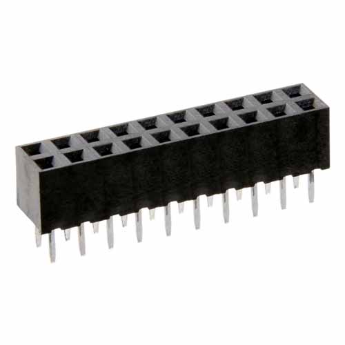 M22-7141042 - 10+10 Pos. Female DIL Vertical Throughboard Conn.