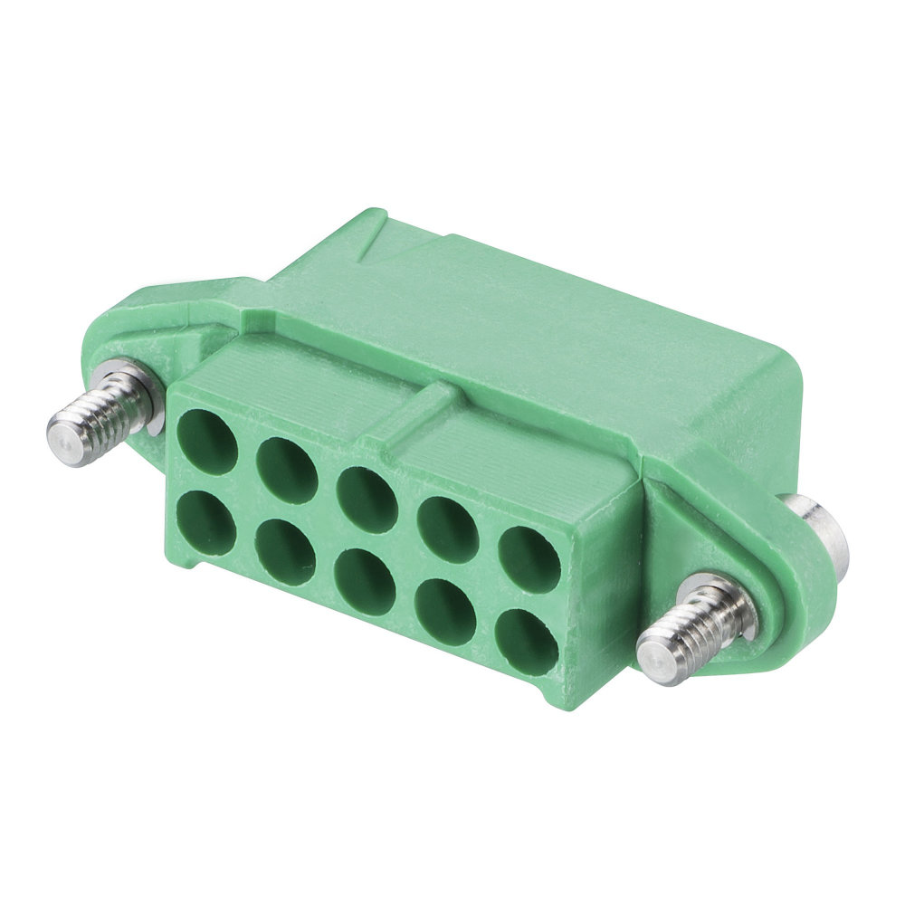 M300-2241096F2 - 5+5 Pos. Female DIL Cable Housing, Jackscrews