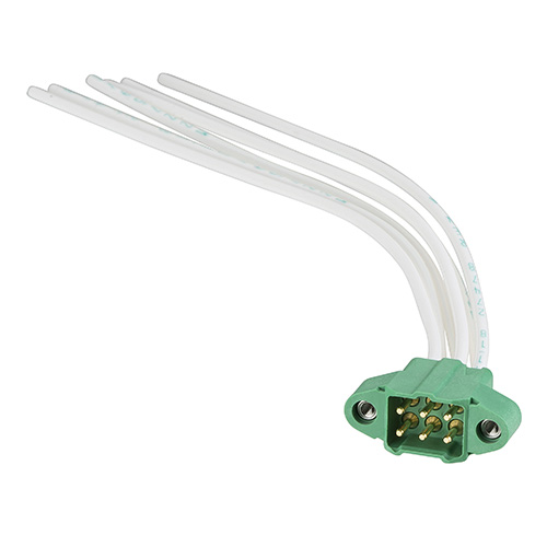 M300-MC20605M1-0450L - 3+3 Pos. Male DIL 20 AWG Cable Assembly, 450mm, single-end, Jackscrews